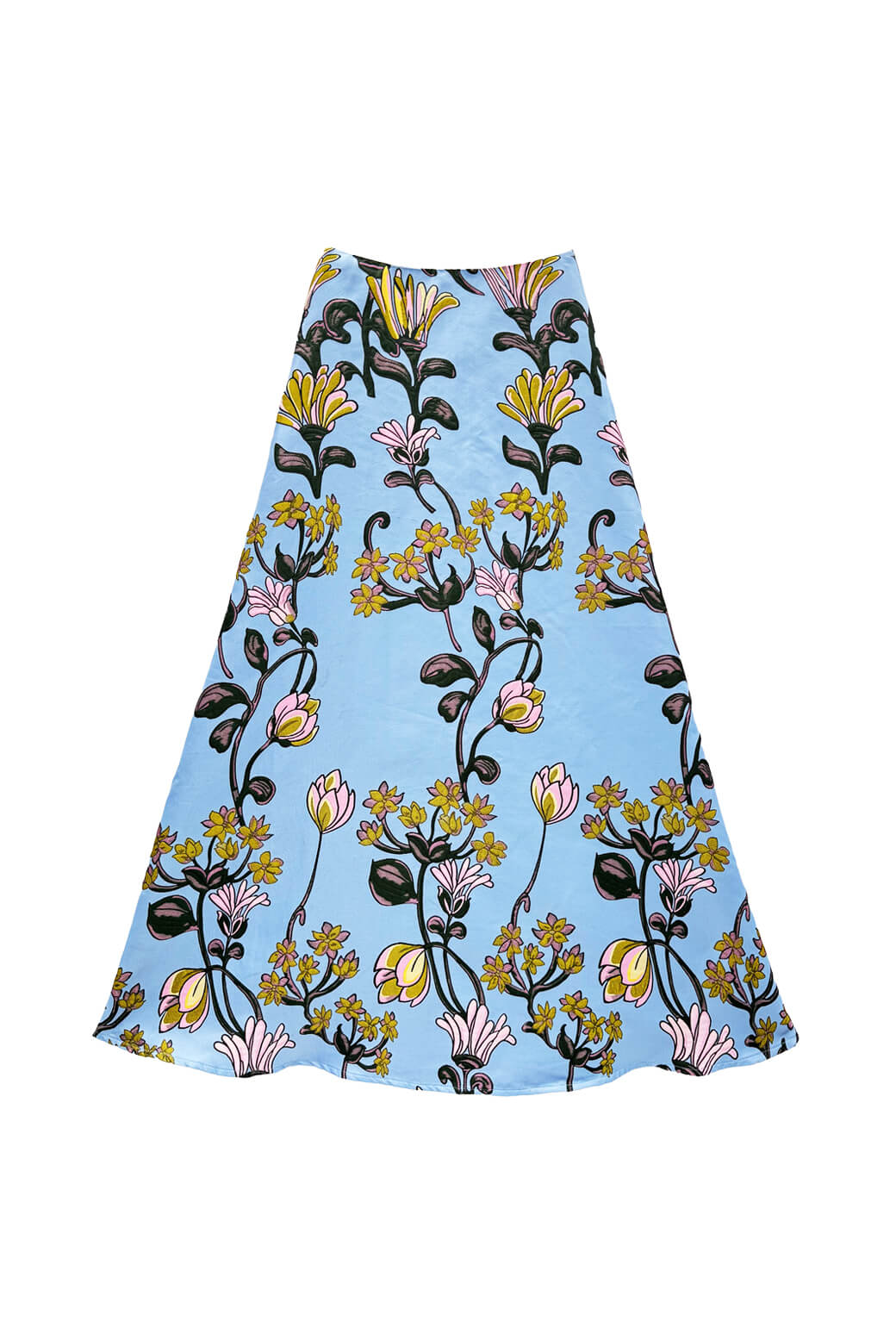 The Laura Skirt - Powder Blue Vines - BURU