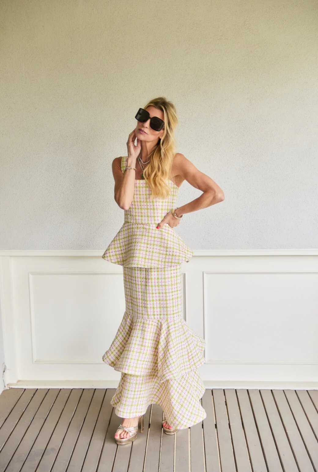 The Peplum Bustier - Spring Tweed - BURU