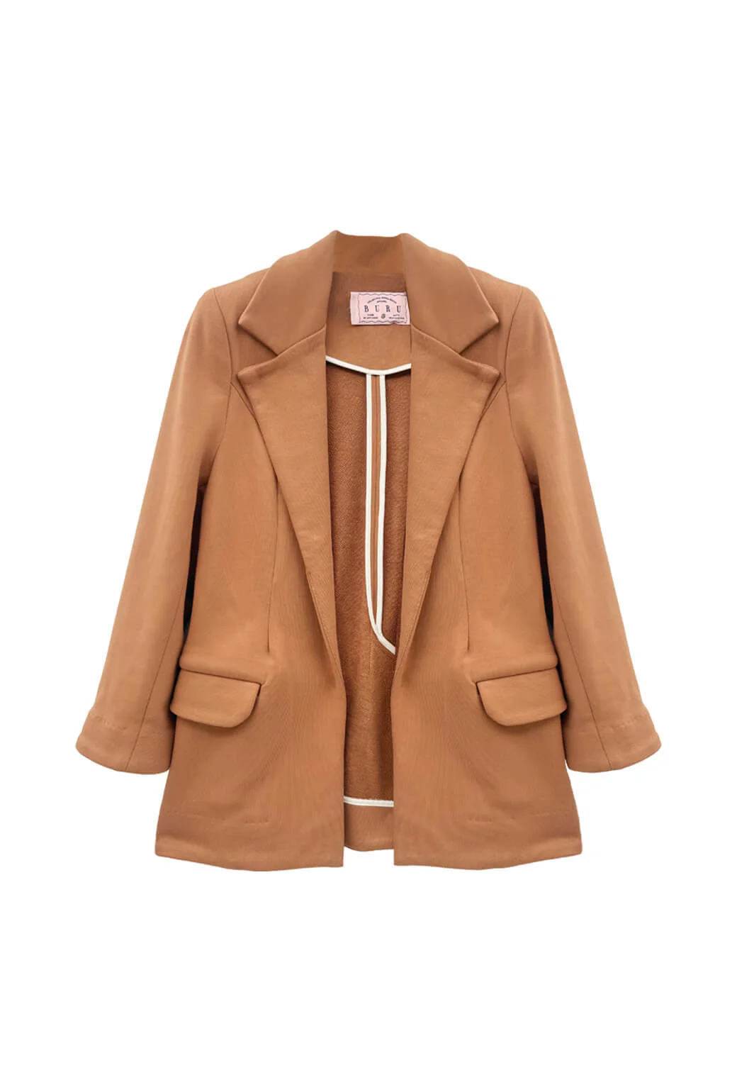 Boyfriend Blazer - Caramel Knit - BURU