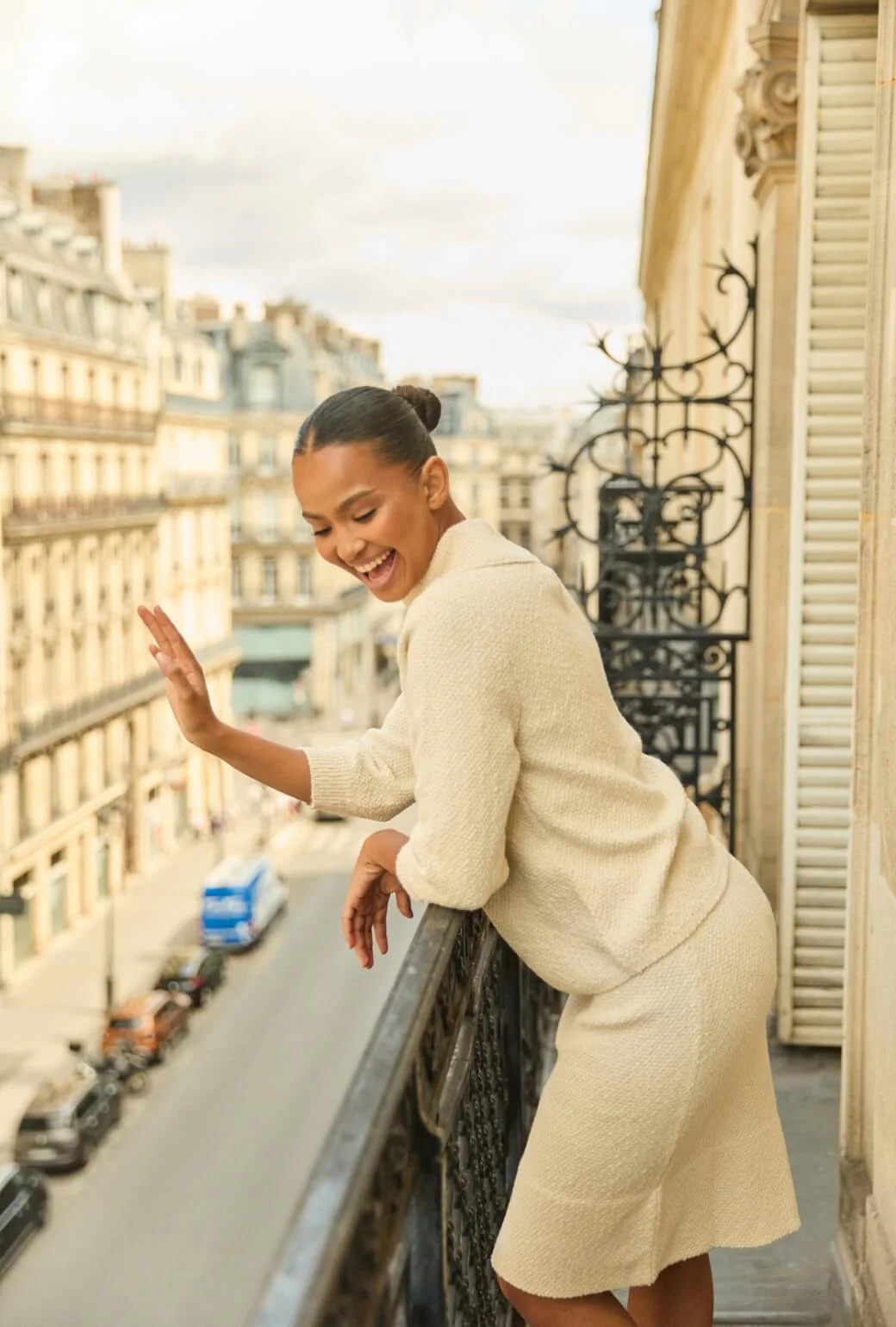 The Madison Skirt - Ivory Knit - BURU