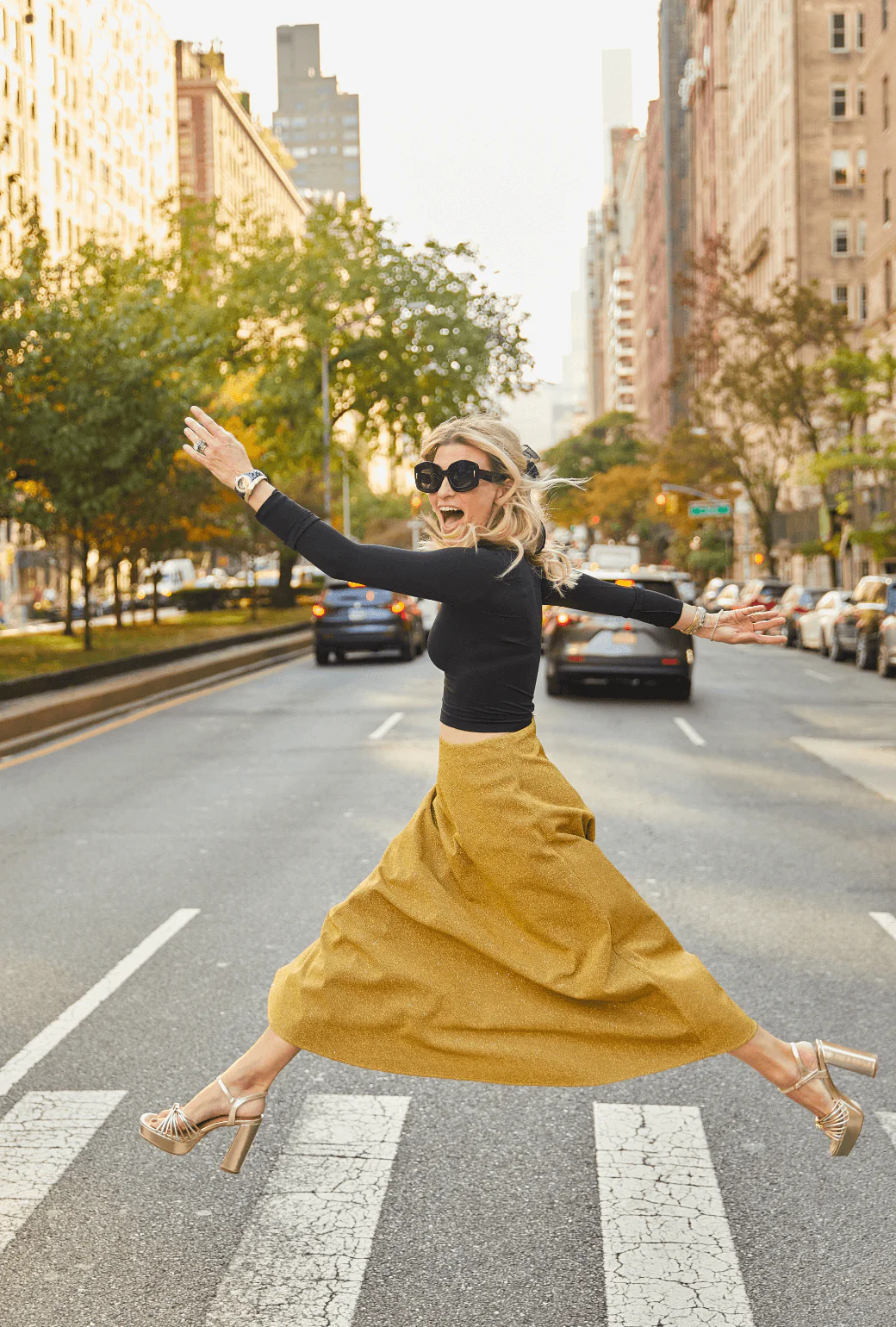 The Laura Skirt - Gold Sparkle - BURU