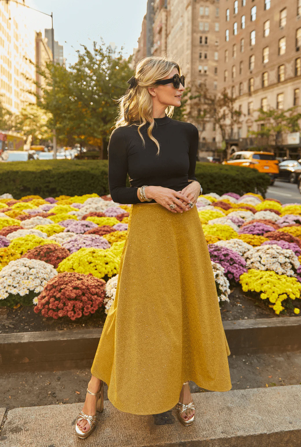 Cropped Long Sleeve Mock Turtleneck - Black - BURU