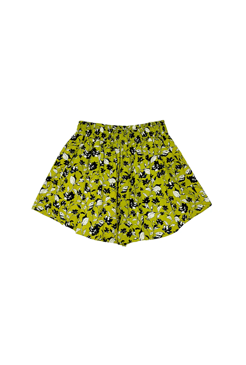 Everyday Shorts - Chartreuse Floral - BURU