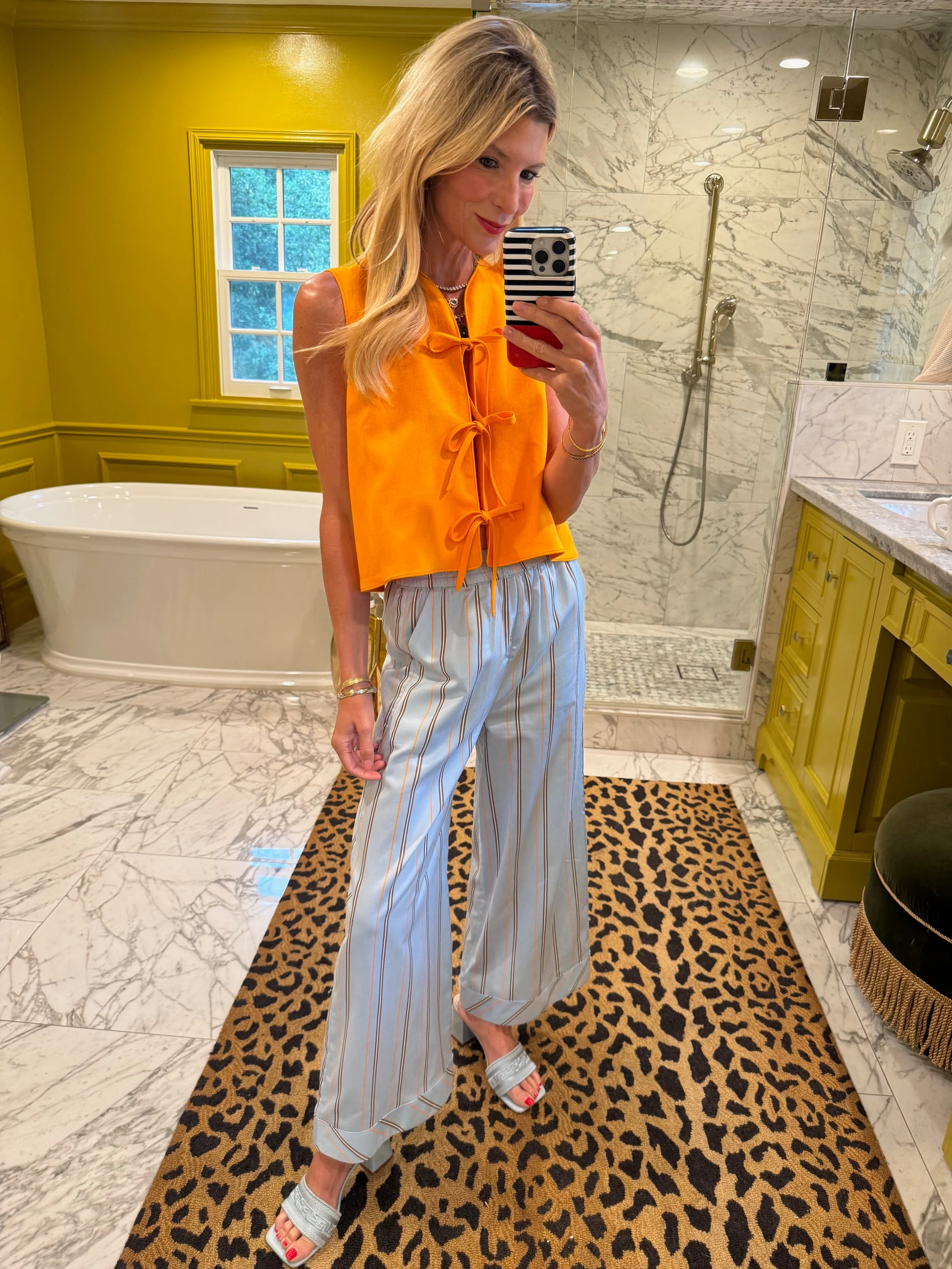 Buru x Megan Stokes The Fife Vest - 2.0 Orange Linen - BURU