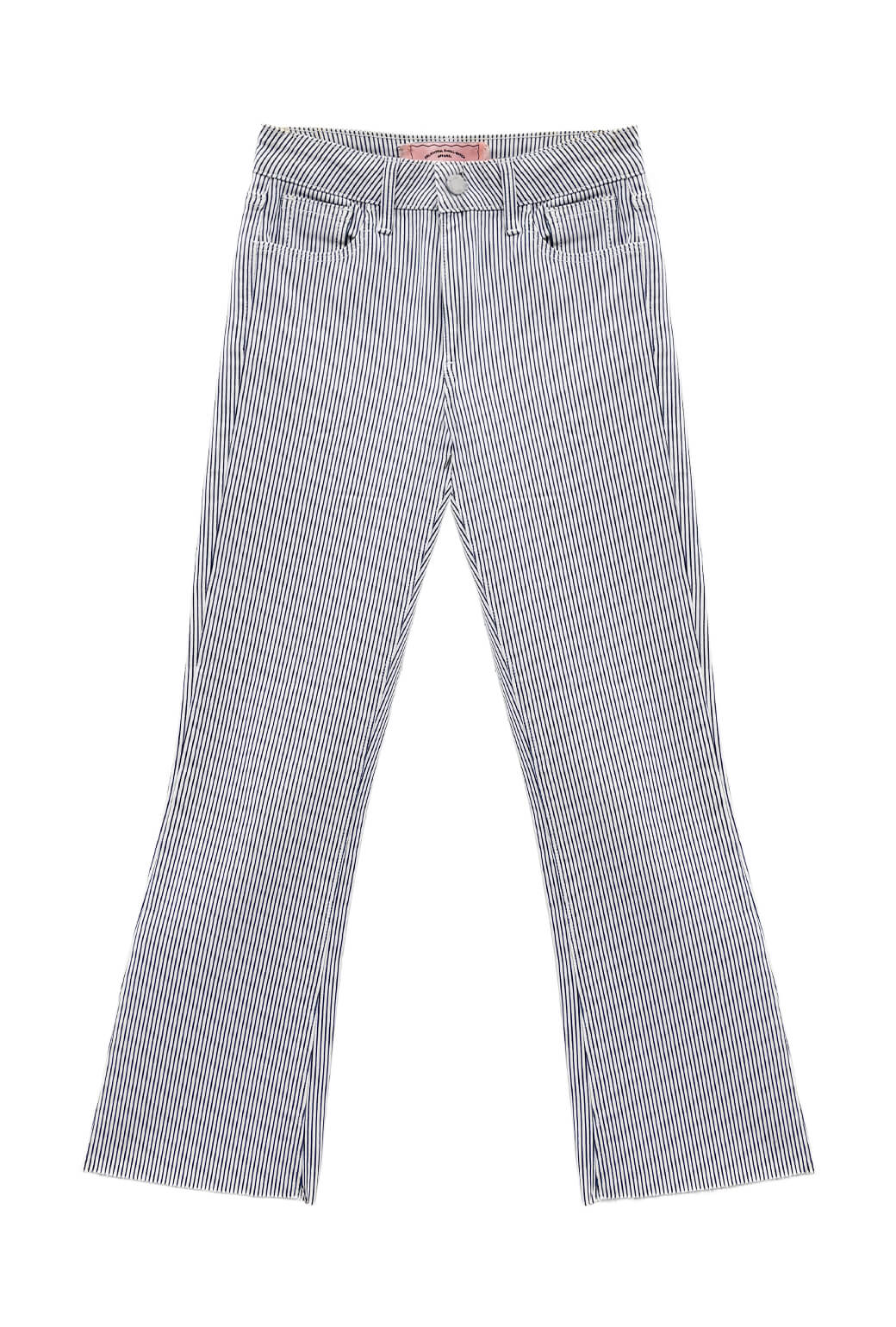 Cropped Flares - Railroad Stripe - BURU