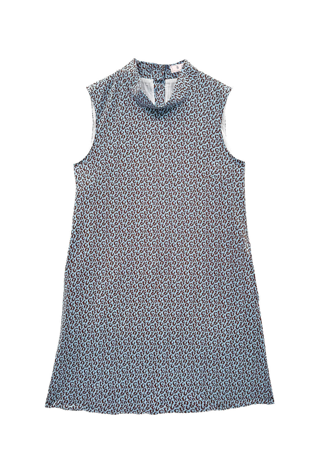 Mod Dress - Blue & Brown Cheetah Knit - BURU