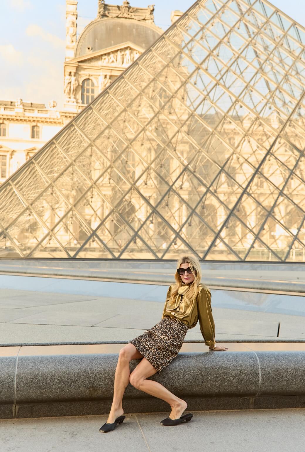 Pencil MINI Skirt - Leopard Print Lurex - BURU