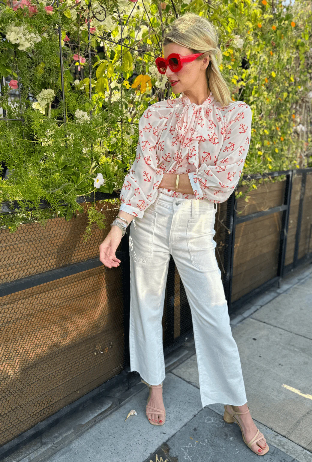 High Rise Sailor Jeans - Off White - BURU