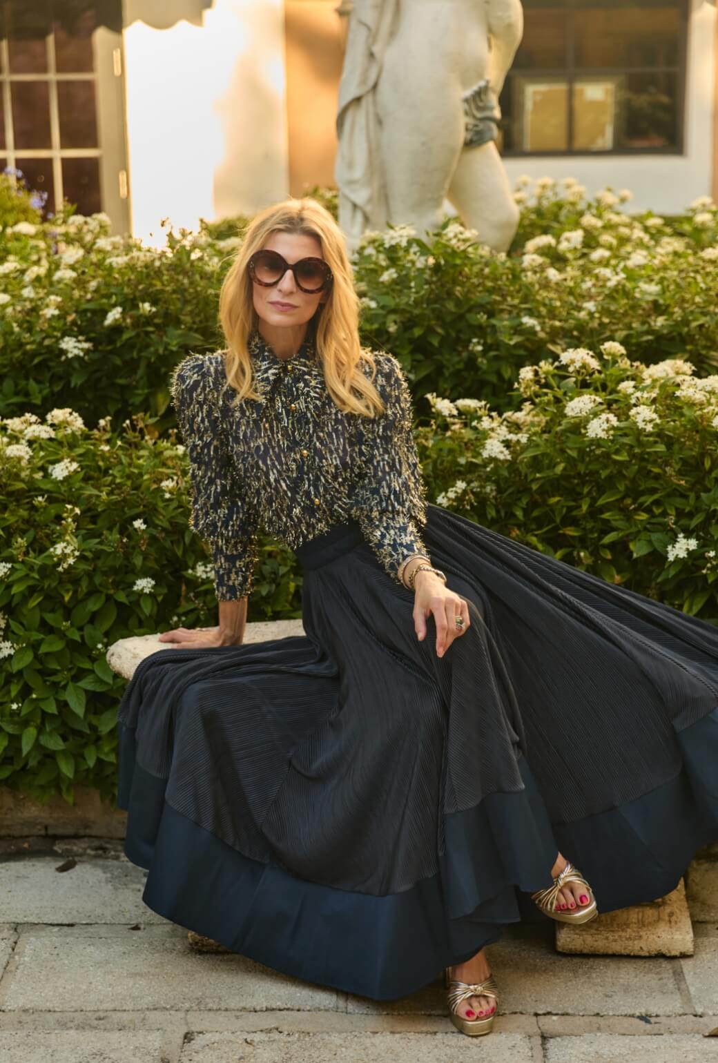 Skipper Blouse - Navy Metallic - BURU