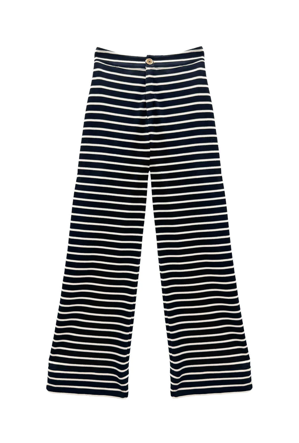 Le Culottes Full Length - Black & White Stripe Knit - BURU