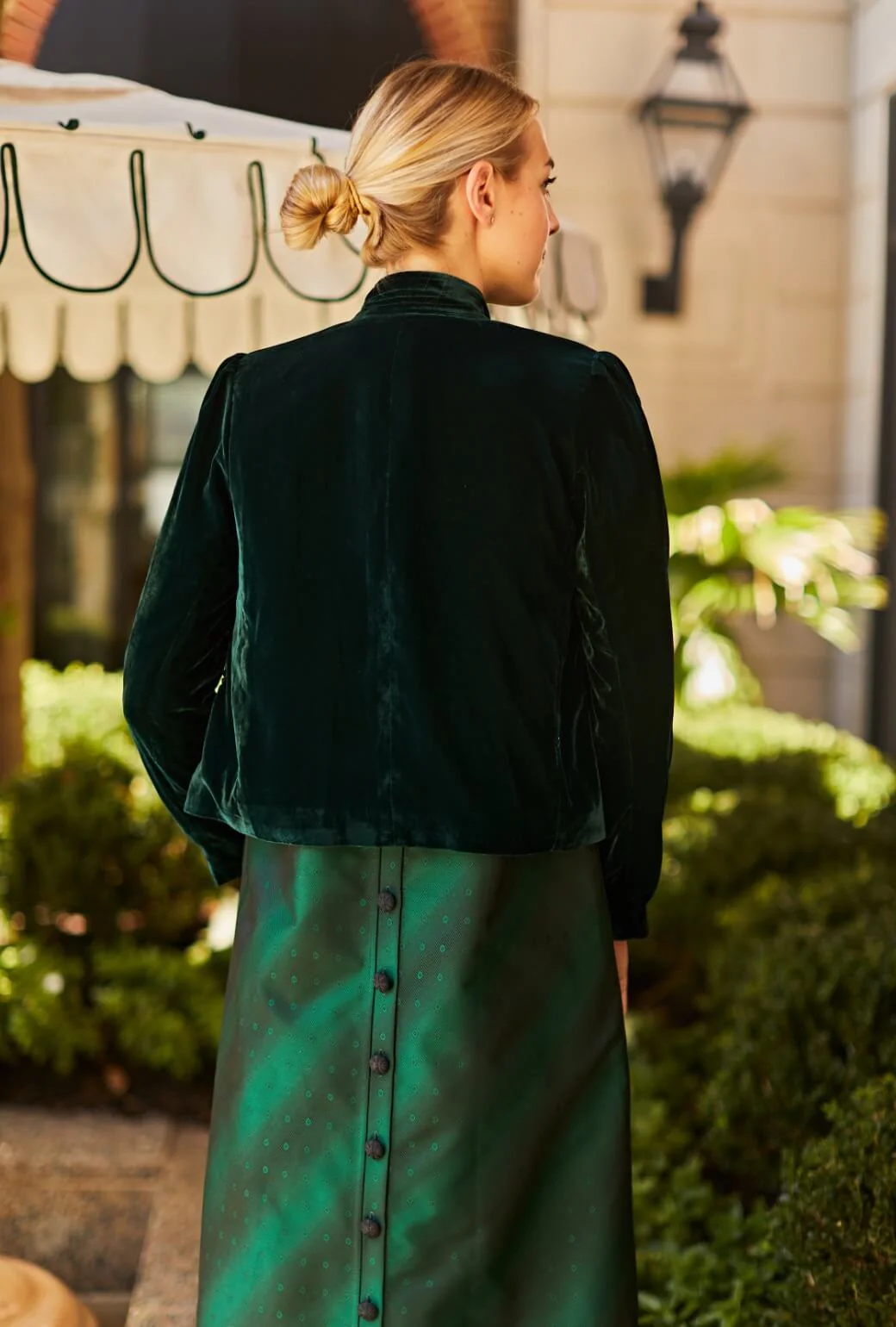 Mona Lee Blazer - Emerald Velvet - BURU