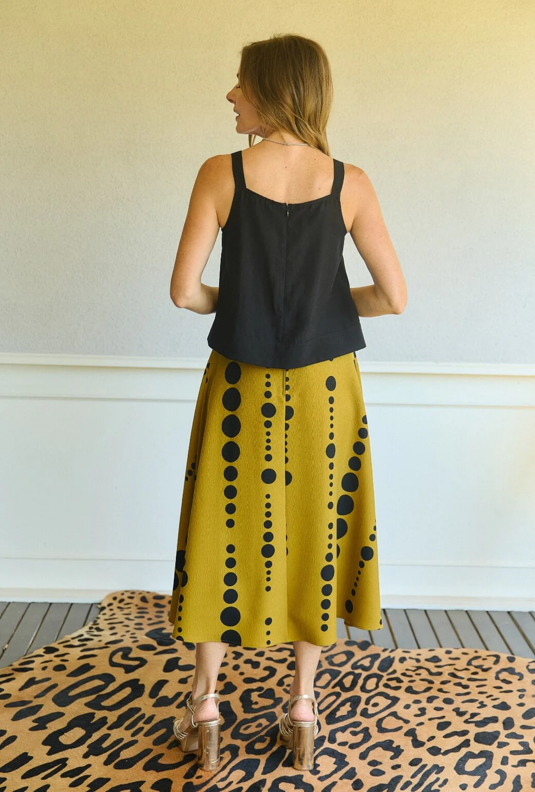 The Laura Skirt - Dijon Dots - BURU