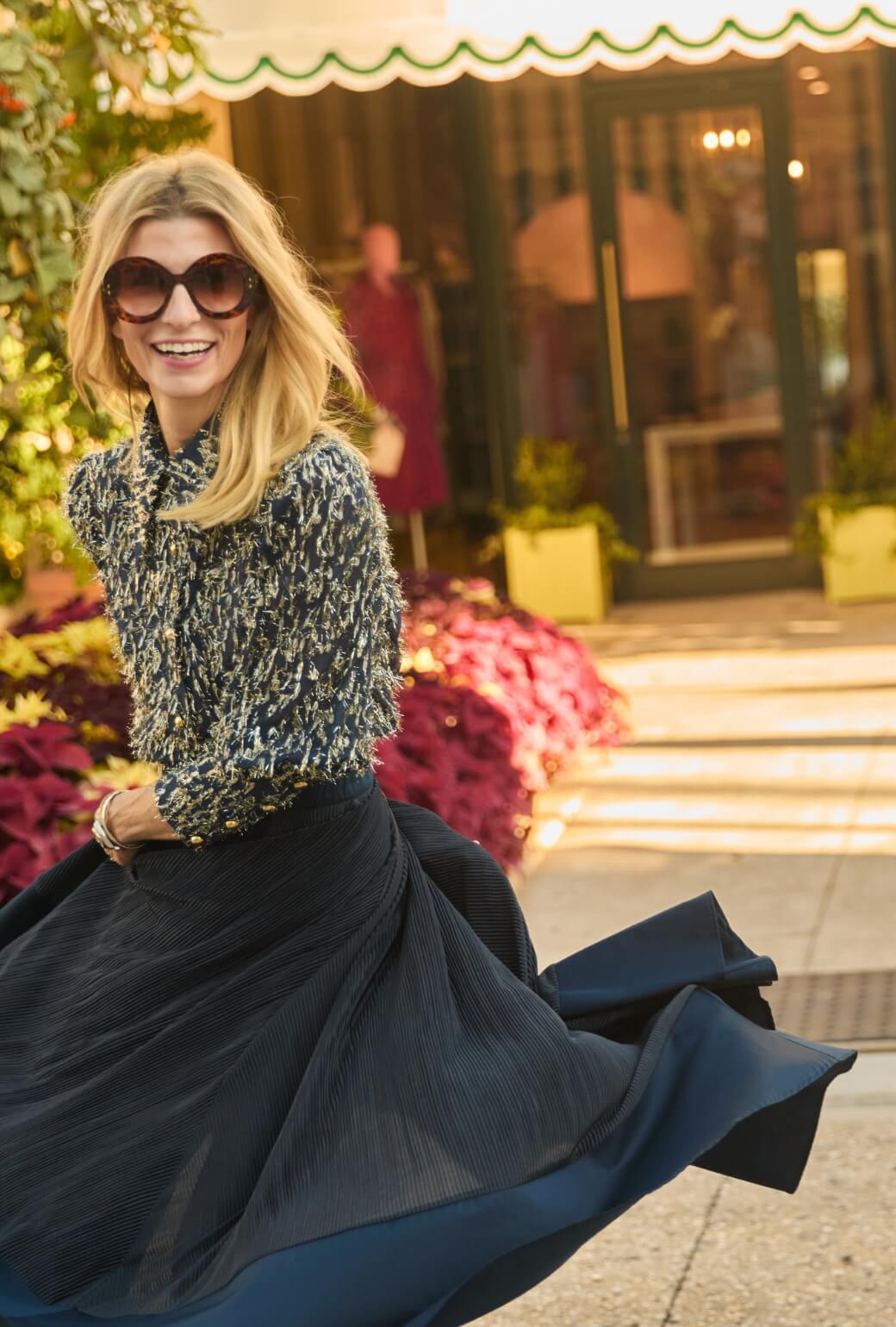 Skipper Blouse - Navy Metallic - BURU