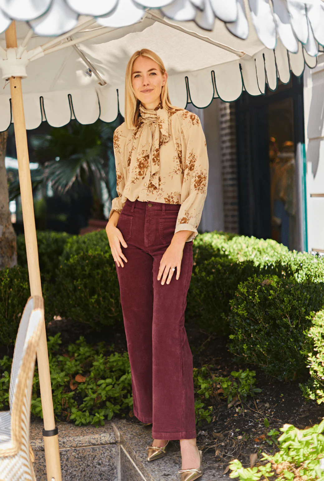 High Rise Sailor Cords - Cranberry - BURU