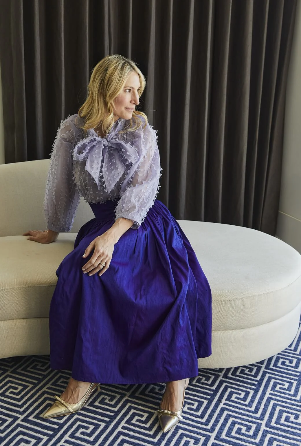 Big Bow Blouse - Lilac Bows - BURU