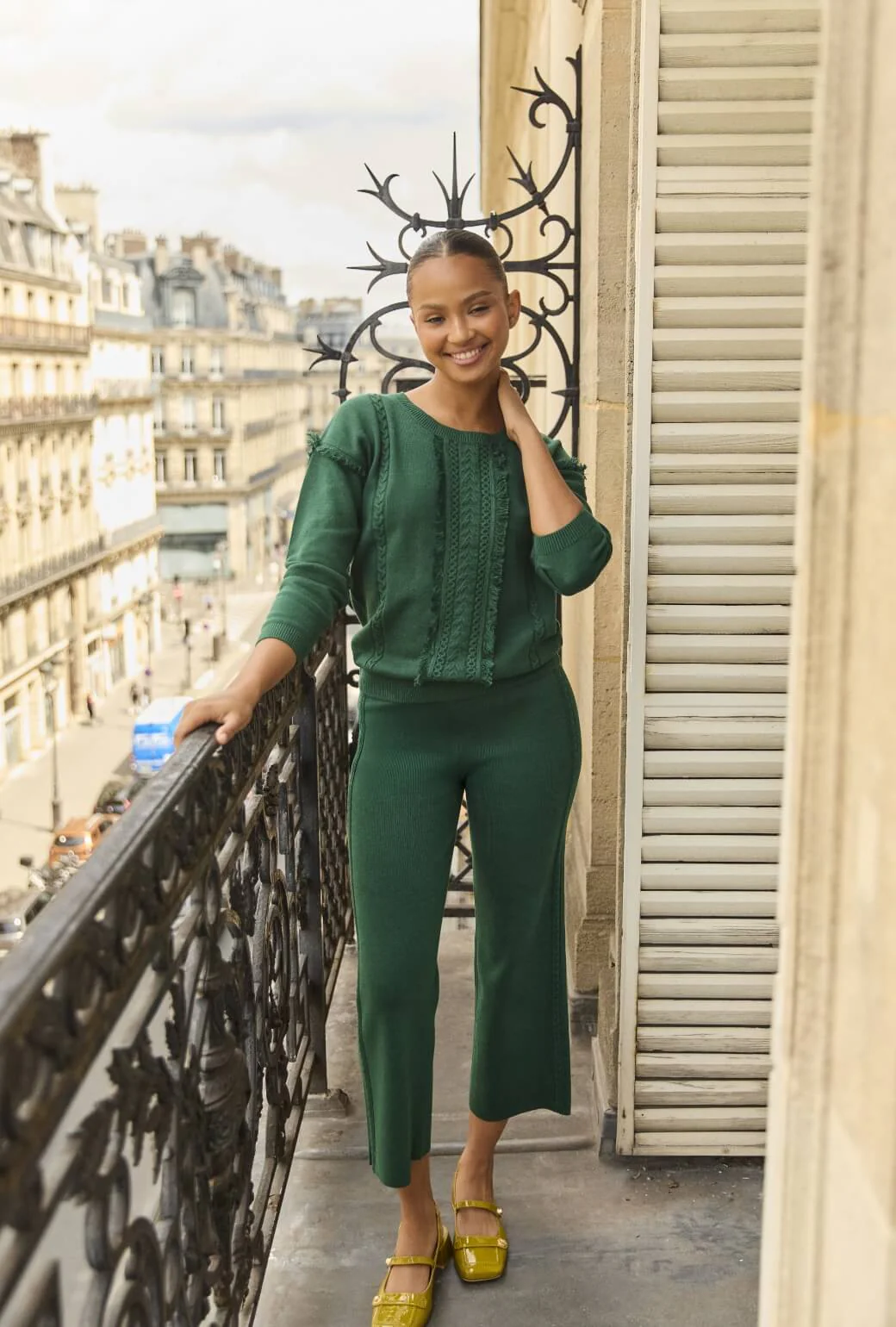 The Bee Pant - BURU Deep Green Knit - BURU