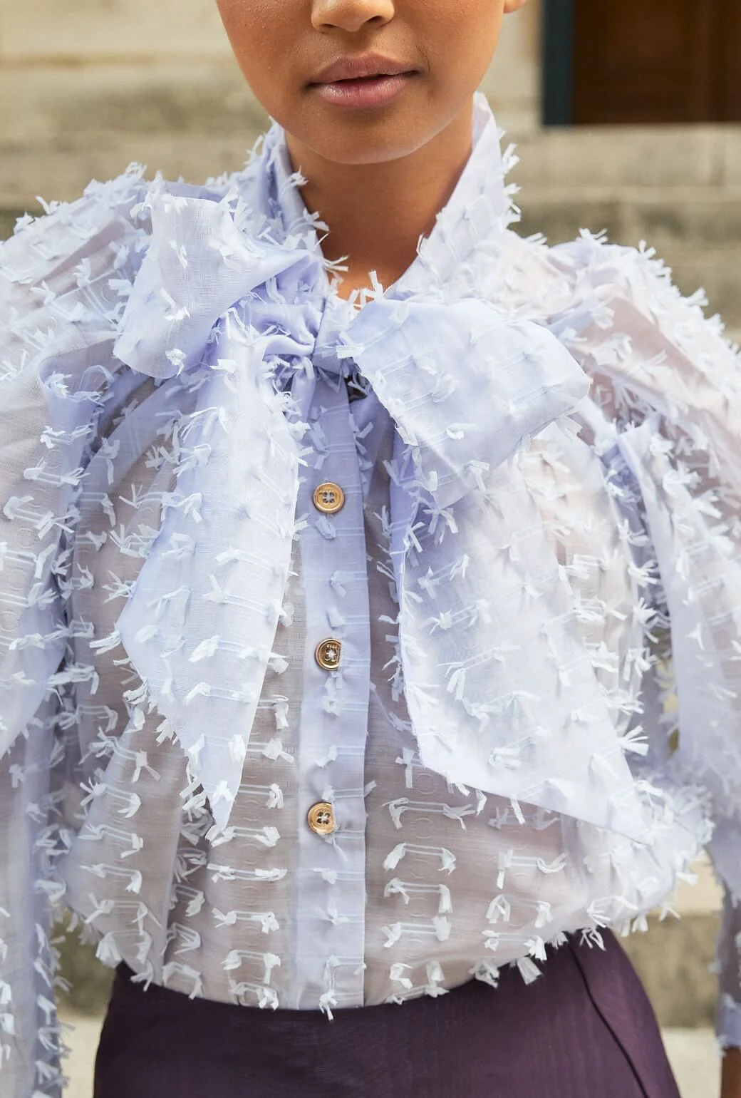 Big Bow Blouse - Lilac Bows - BURU