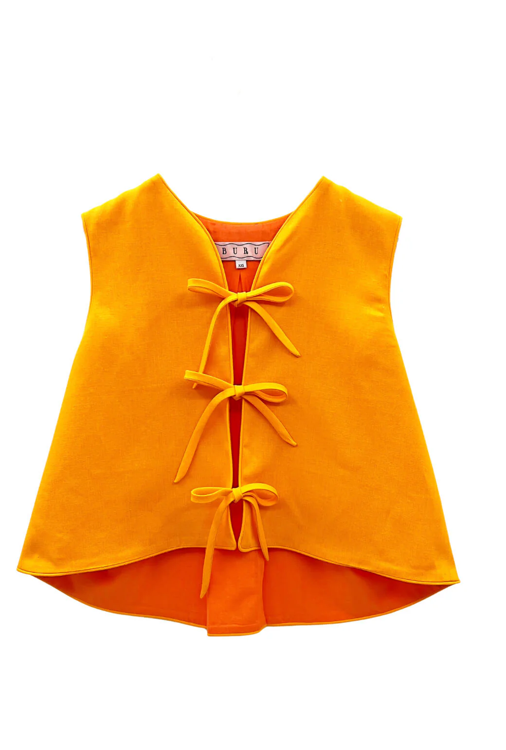 Buru x Megan Stokes The Fife Vest - 2.0 Orange Linen - BURU
