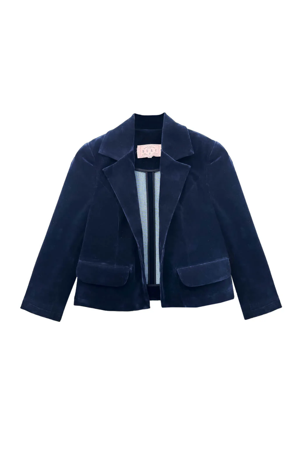 Boxy Blazer - Navy Velvet - BURU