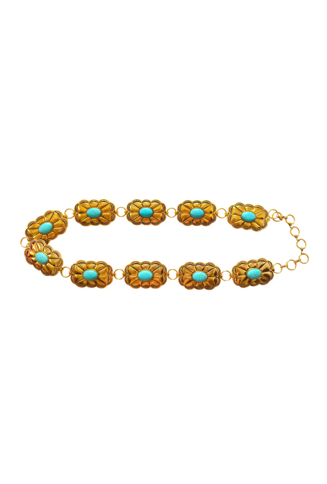 Chain Belt - Gold & Turqoise - BURU