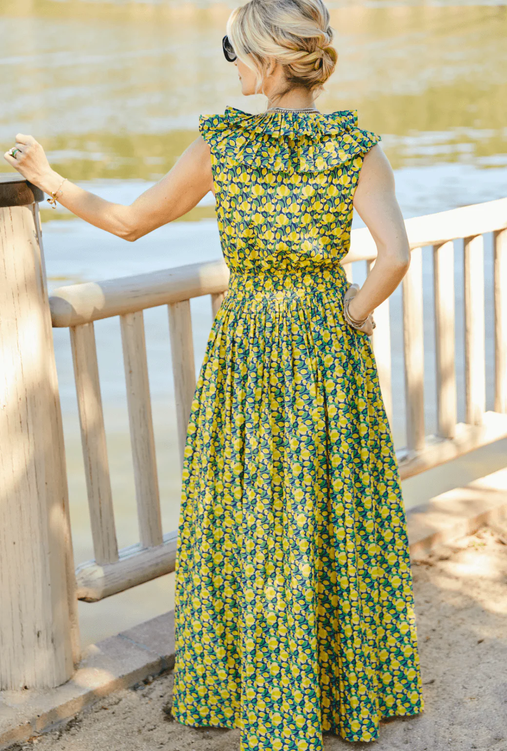 The Sleeveless Blanche Dress - Yellow Tulip - BURU