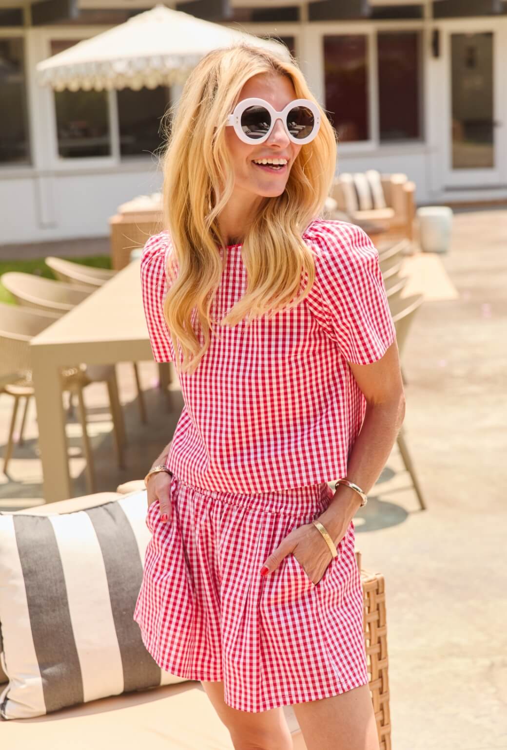 Everyday Shorts - Red Gingham - BURU