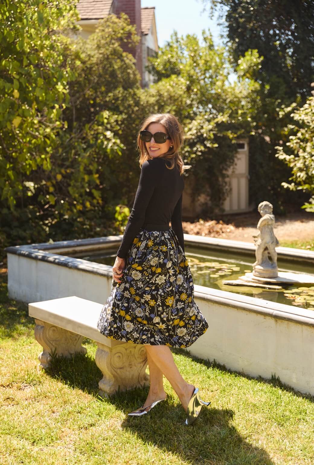 The Reed Skirt - Bouquet Brocade - BURU