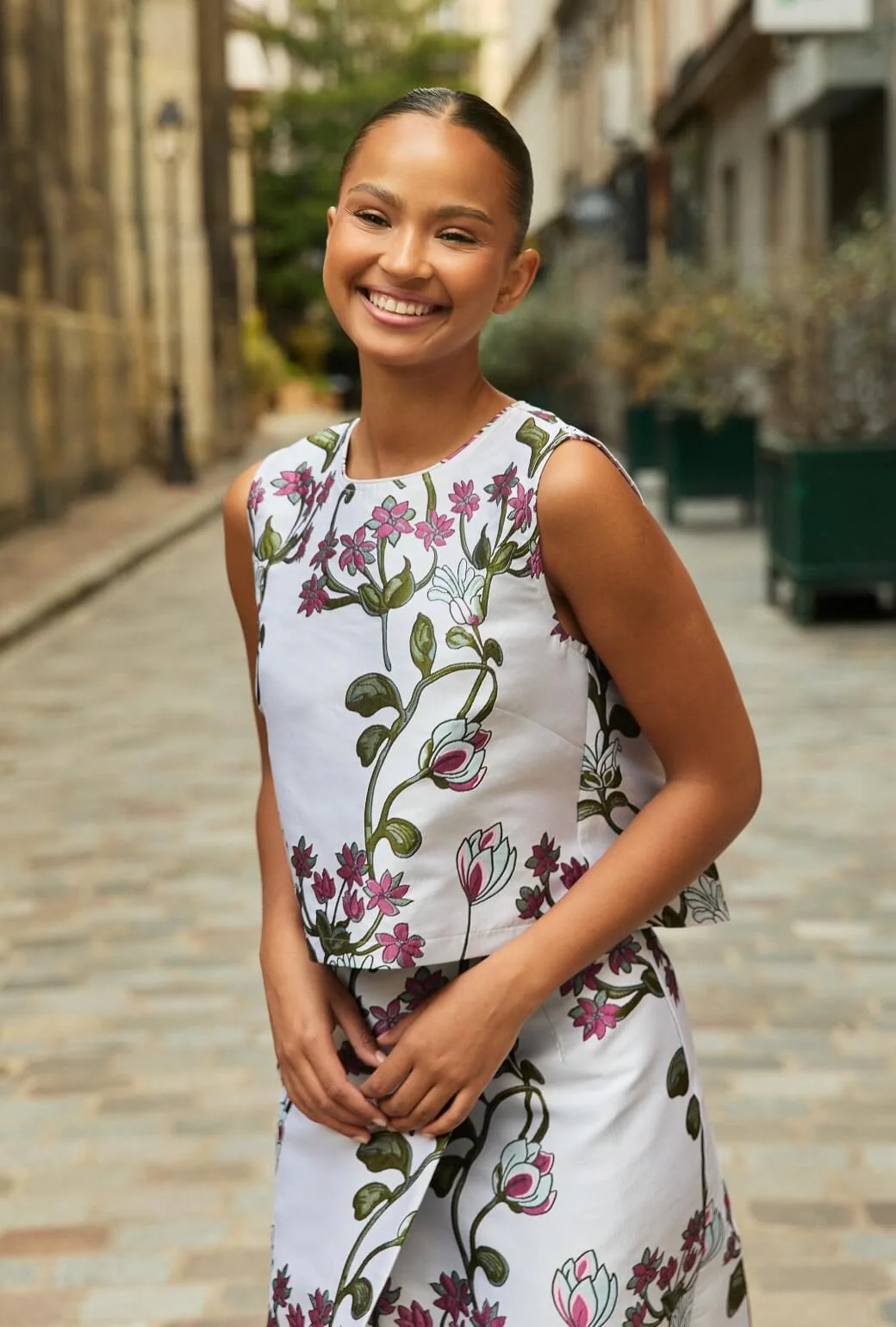 The Betsey Top - Pewter Vines - BURU