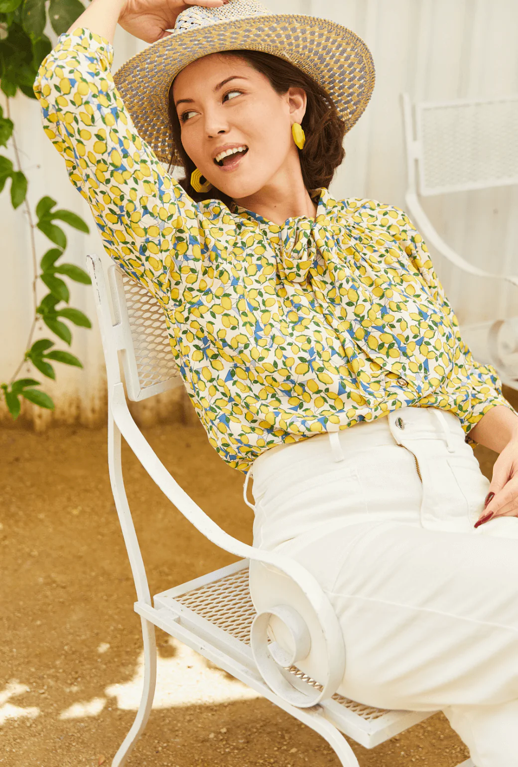 Big Bow Blouse - Limoncello - BURU