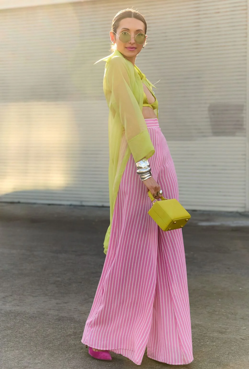 Buru x India The Picadilly Pant - Pink Pinstripe - BURU