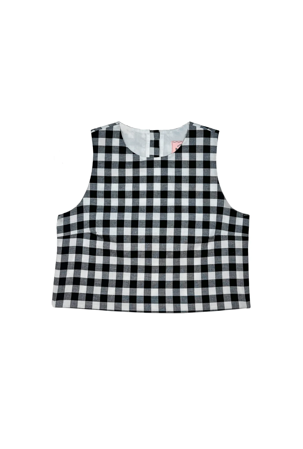 Audrey Top - Black & White Gingham - BURU