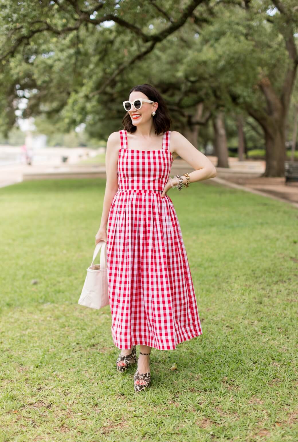 The Peplum Bustier -Red Gingham - BURU