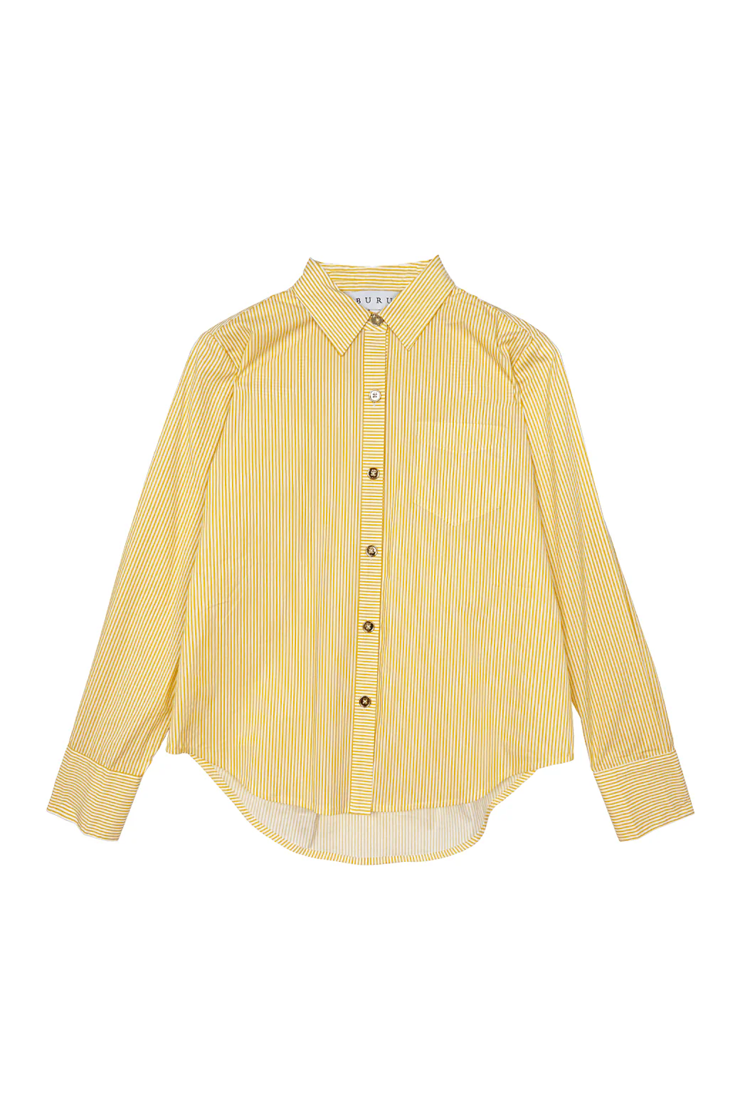 Mel Button Down Shirt - Yellow Stripe - BURU