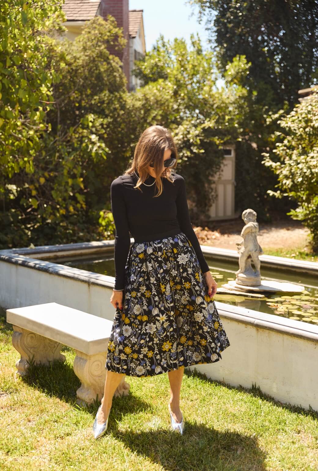 The Reed Skirt - Bouquet Brocade - BURU