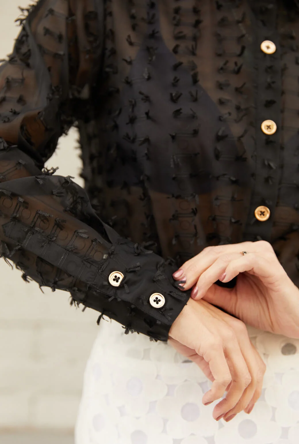 Mel Button Down Shirt - Noir Bows - BURU