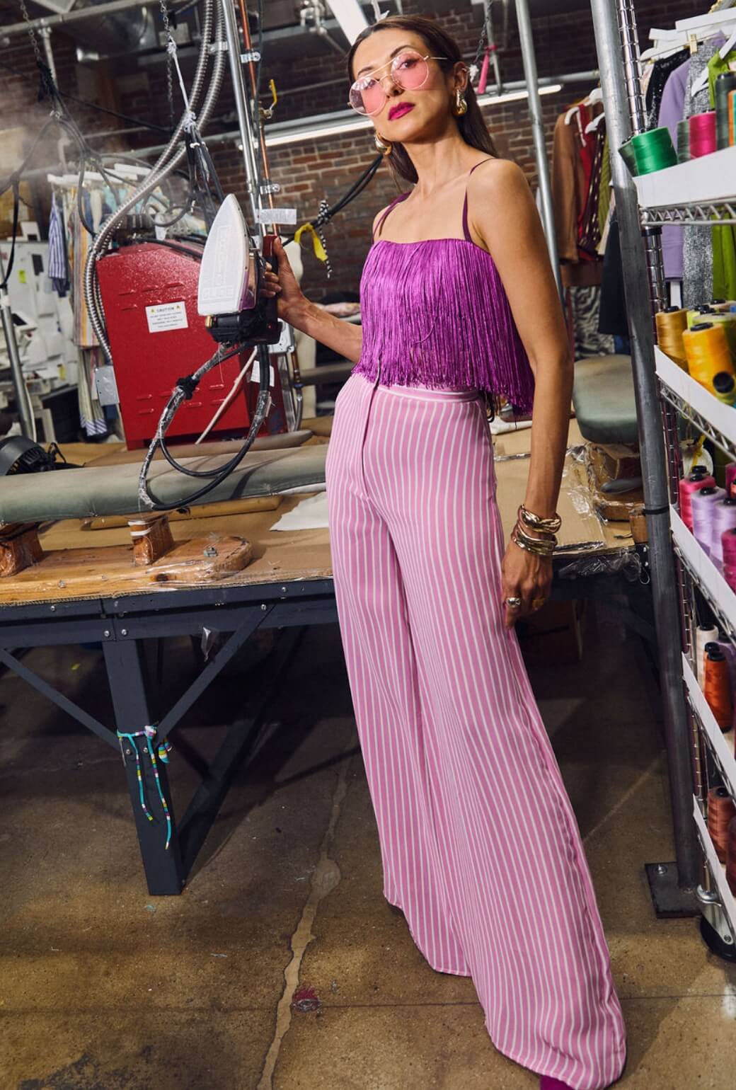 Buru x India The Camden Crop - Fuchsia - BURU