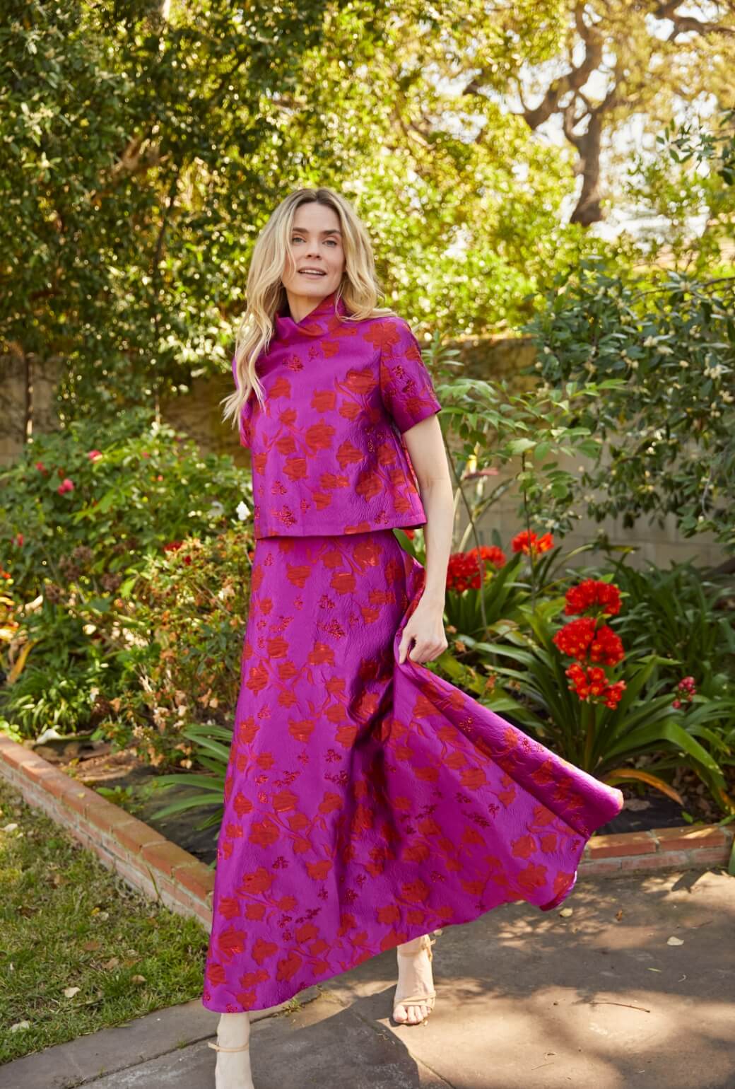 The Laura Skirt MAXI - Rani Pink - BURU