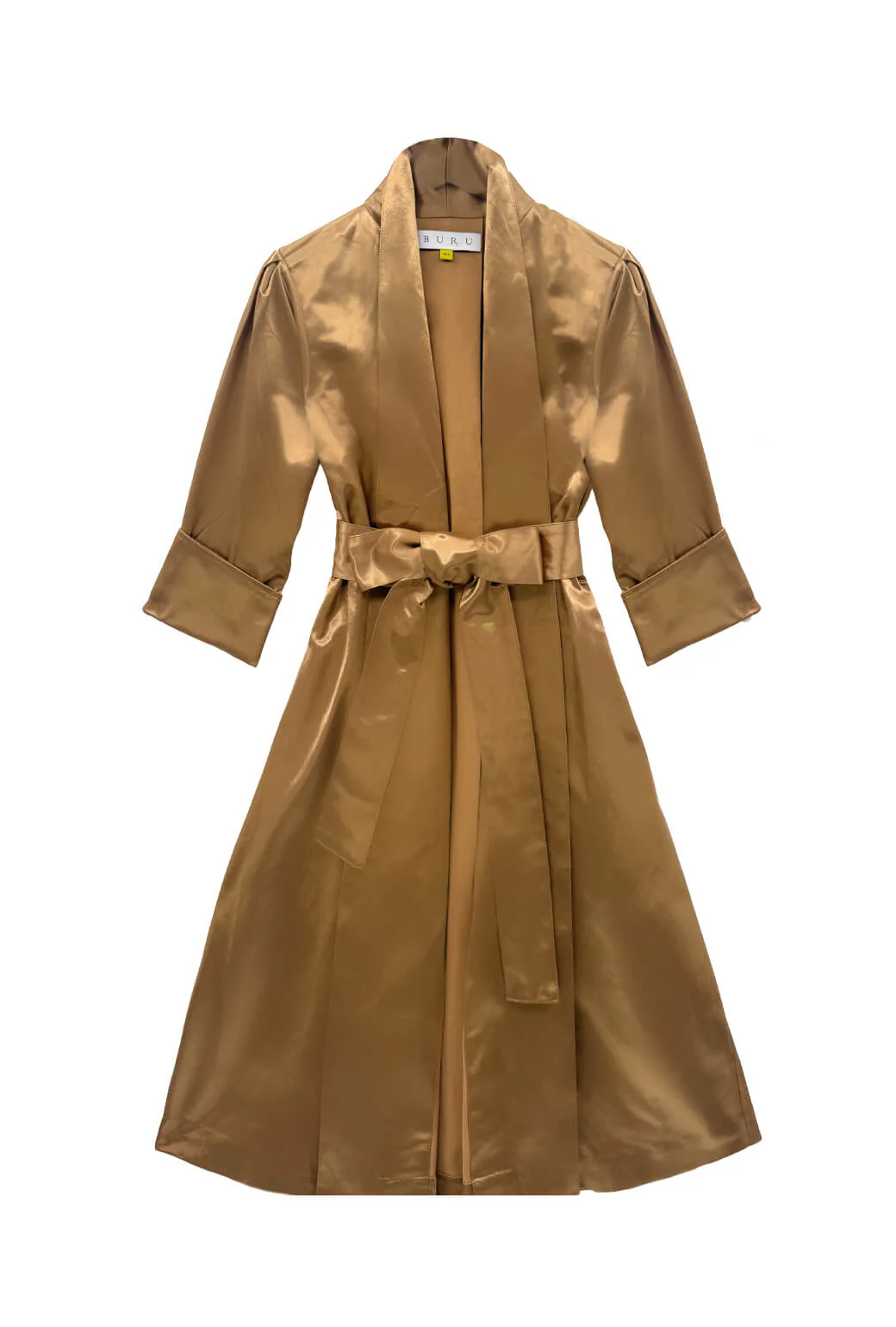 Buru x Anna Kloots Belted Swing Coat - Bronze - BURU