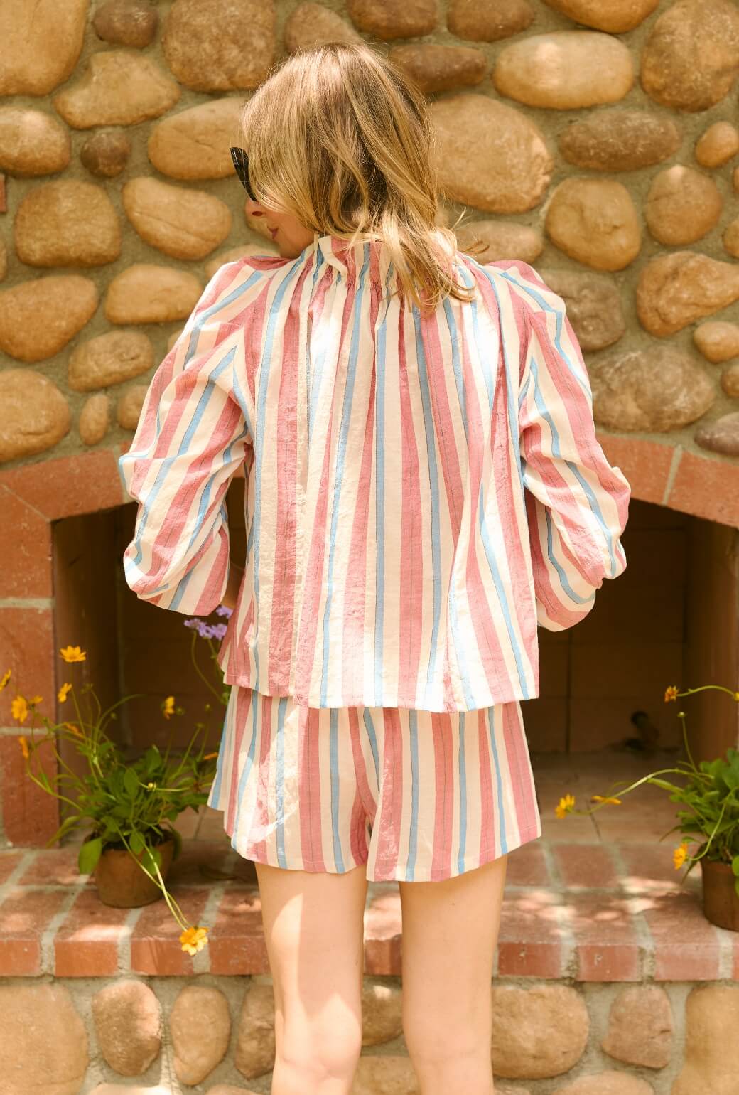 Bettie Ann Blouse - RWB Stripe - BURU