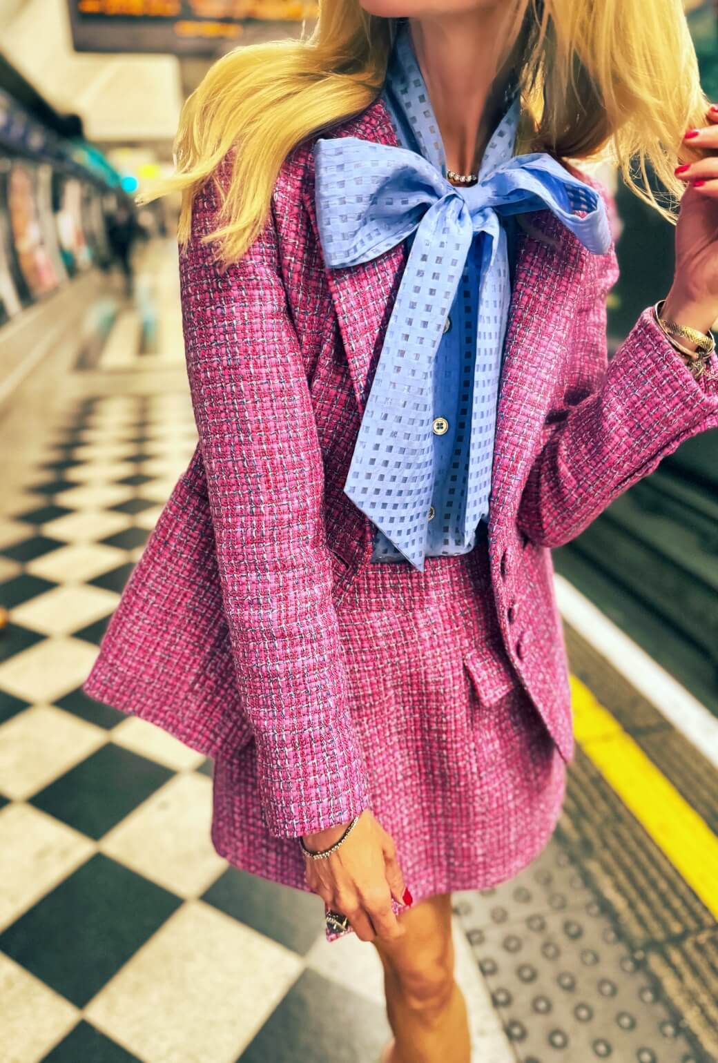 The Classic Blazer - Pink Tweed - BURU