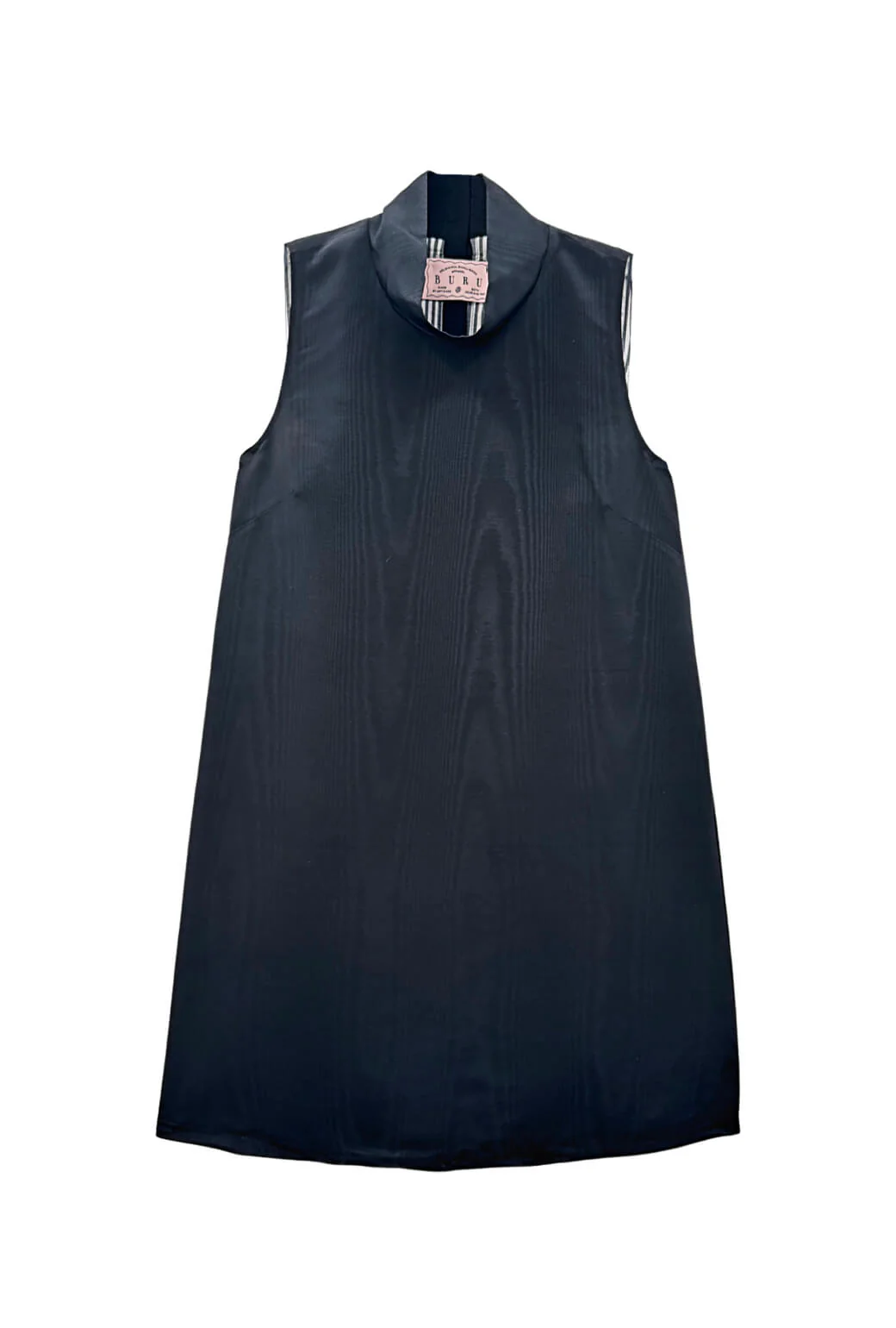 Sleeveless Mod Dress - Noir Moiré - BURU