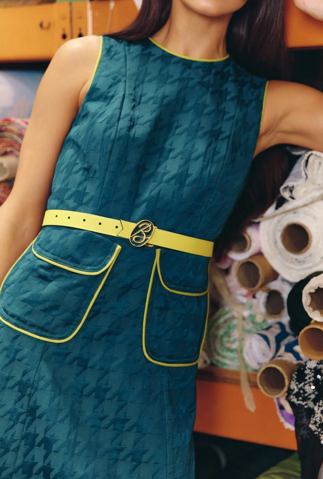 The Signature Reversible Belt - Deep Green & Chartreuse - BURU