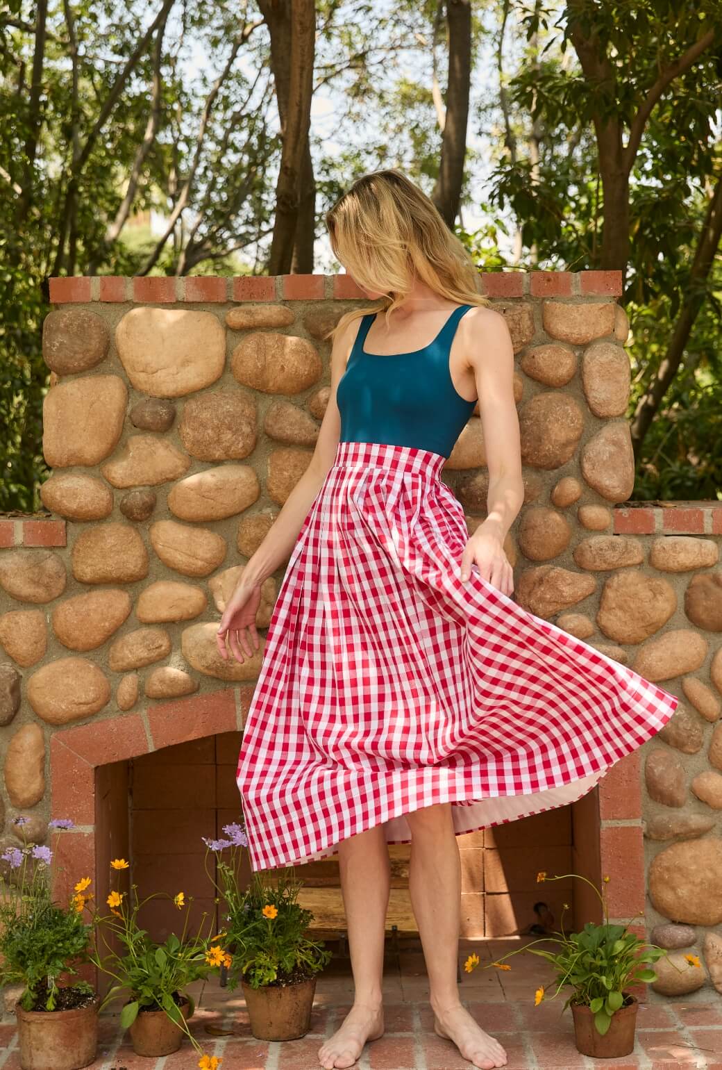 The Gen Skirt - Red Gingham - BURU