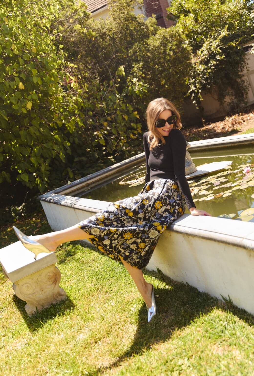 The Reed Skirt - Bouquet Brocade - BURU