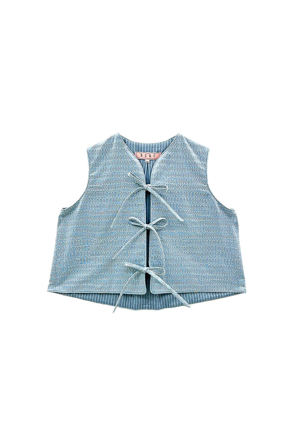 Buru x Megan Stokes The Fife Vest - Embroidered Chambray - BURU