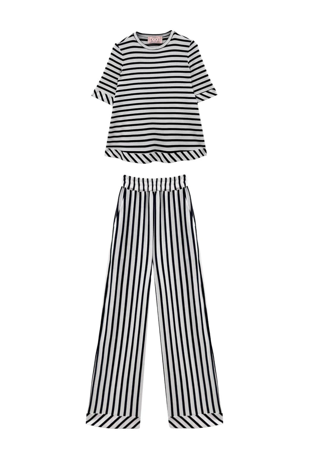 The Marseille Set - Navy & White Stripe - BURU