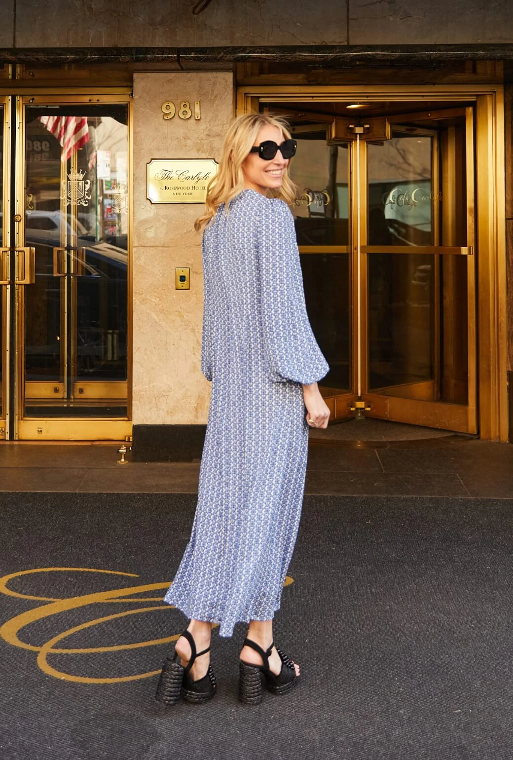 The Kristin Dress - Blue Lattice - BURU