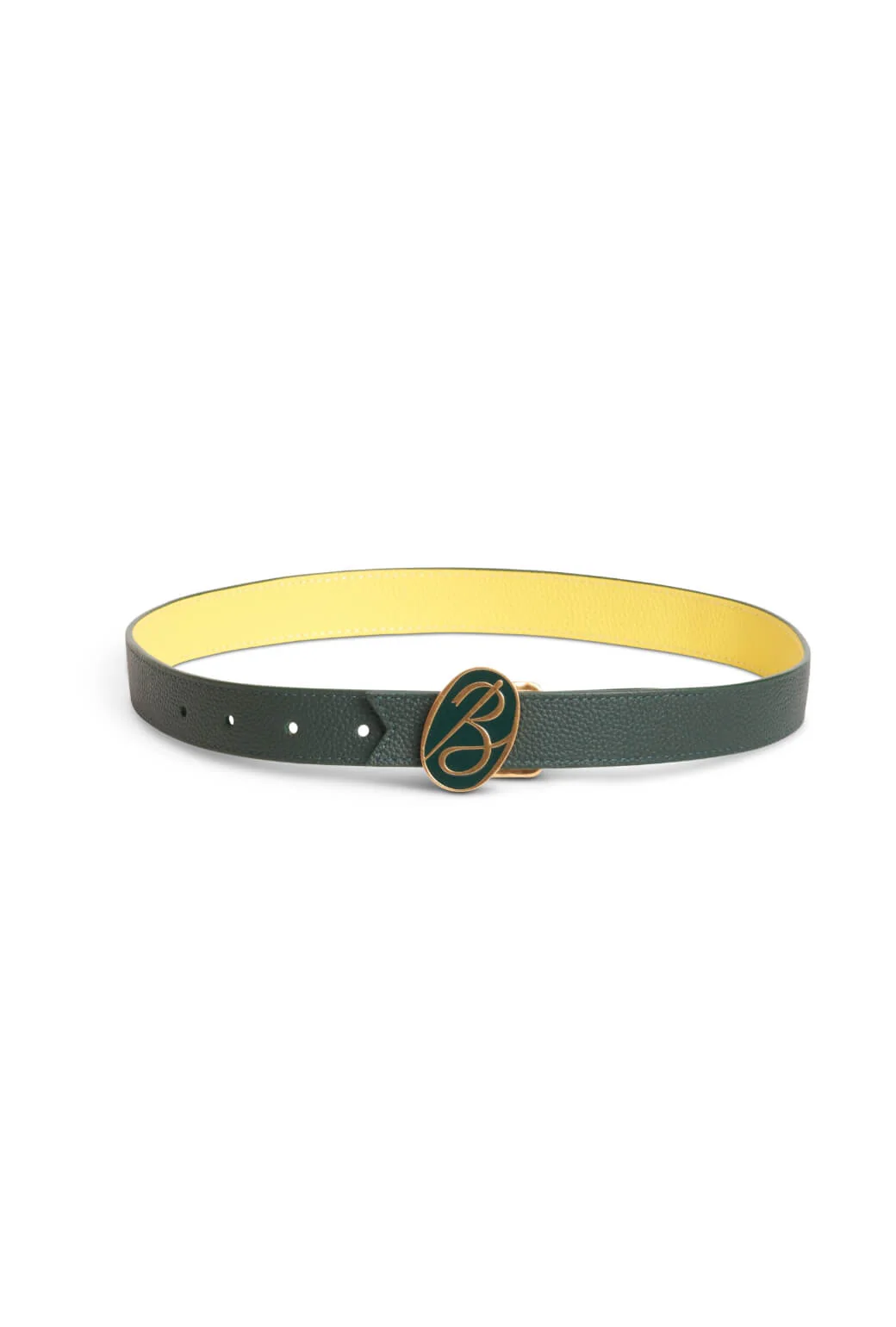 The Signature Reversible Belt - Deep Green & Chartreuse - BURU