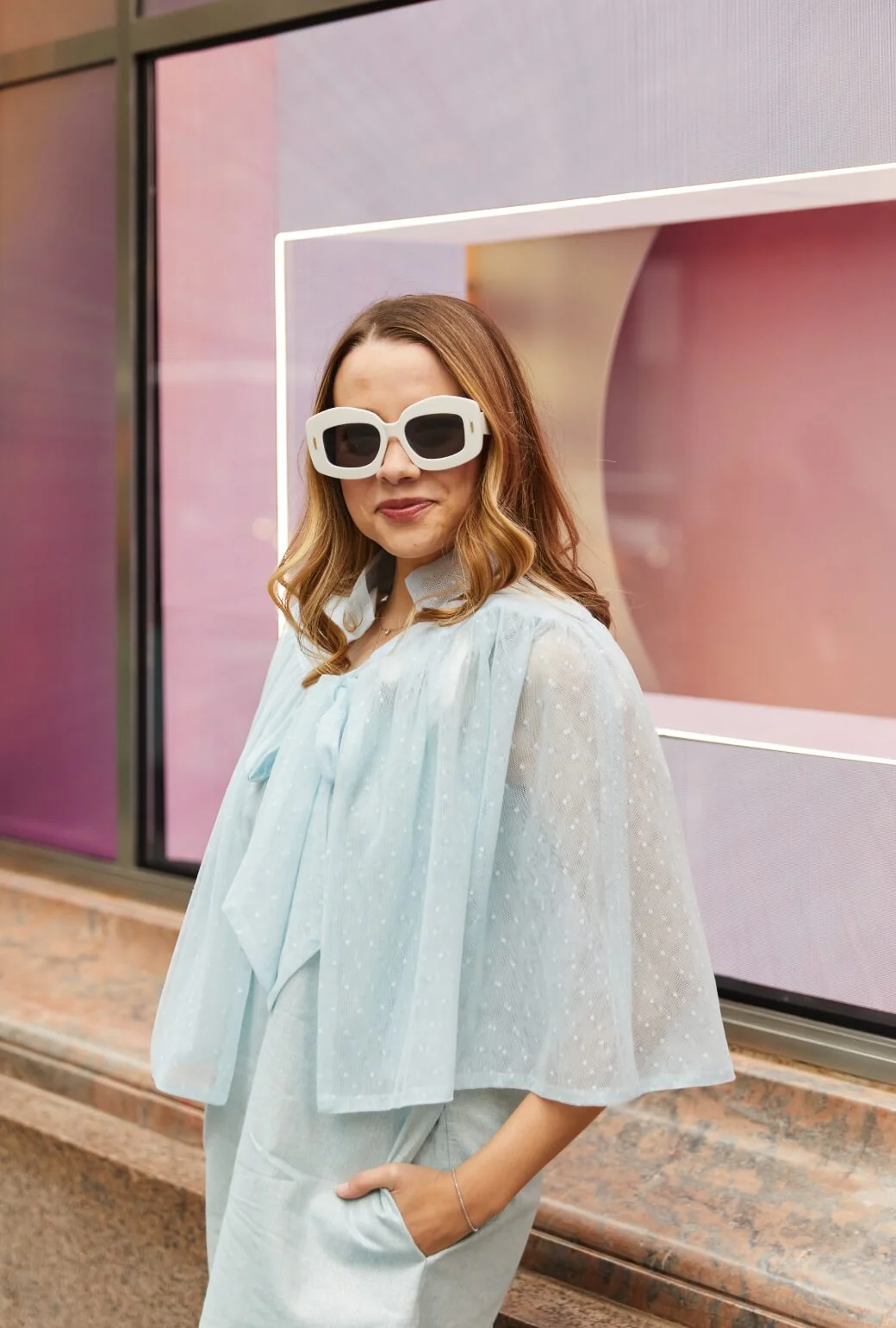 Buru x Old Soul Etiquette Capelet - Blue Tulle - BURU