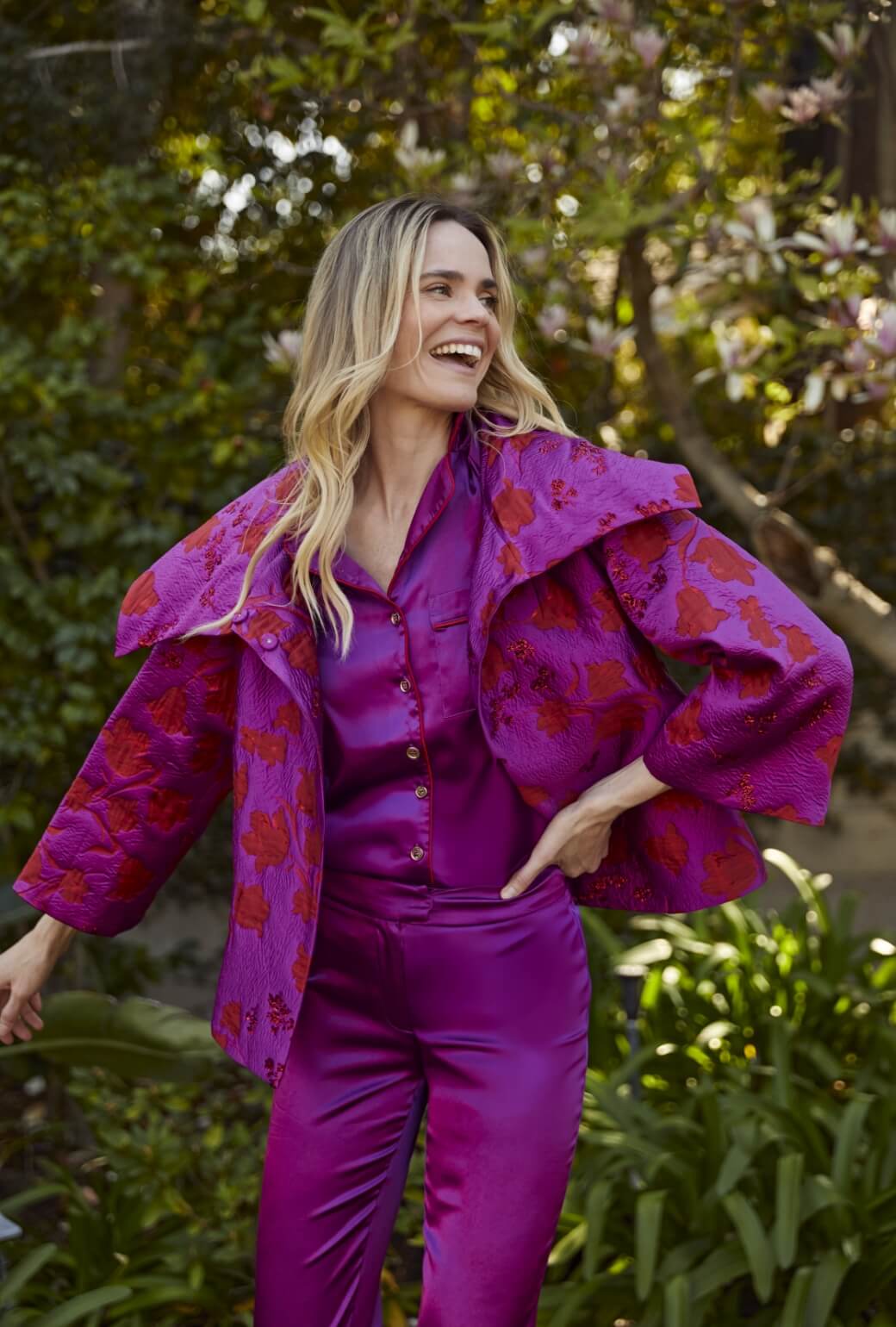 Cropped Grace Coat - Rani Pink - BURU